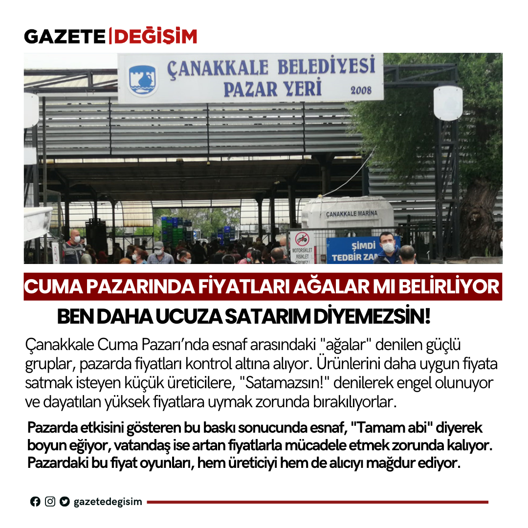 Cuma Pazarında Fiyatları Ağalar mı Belirliyor 