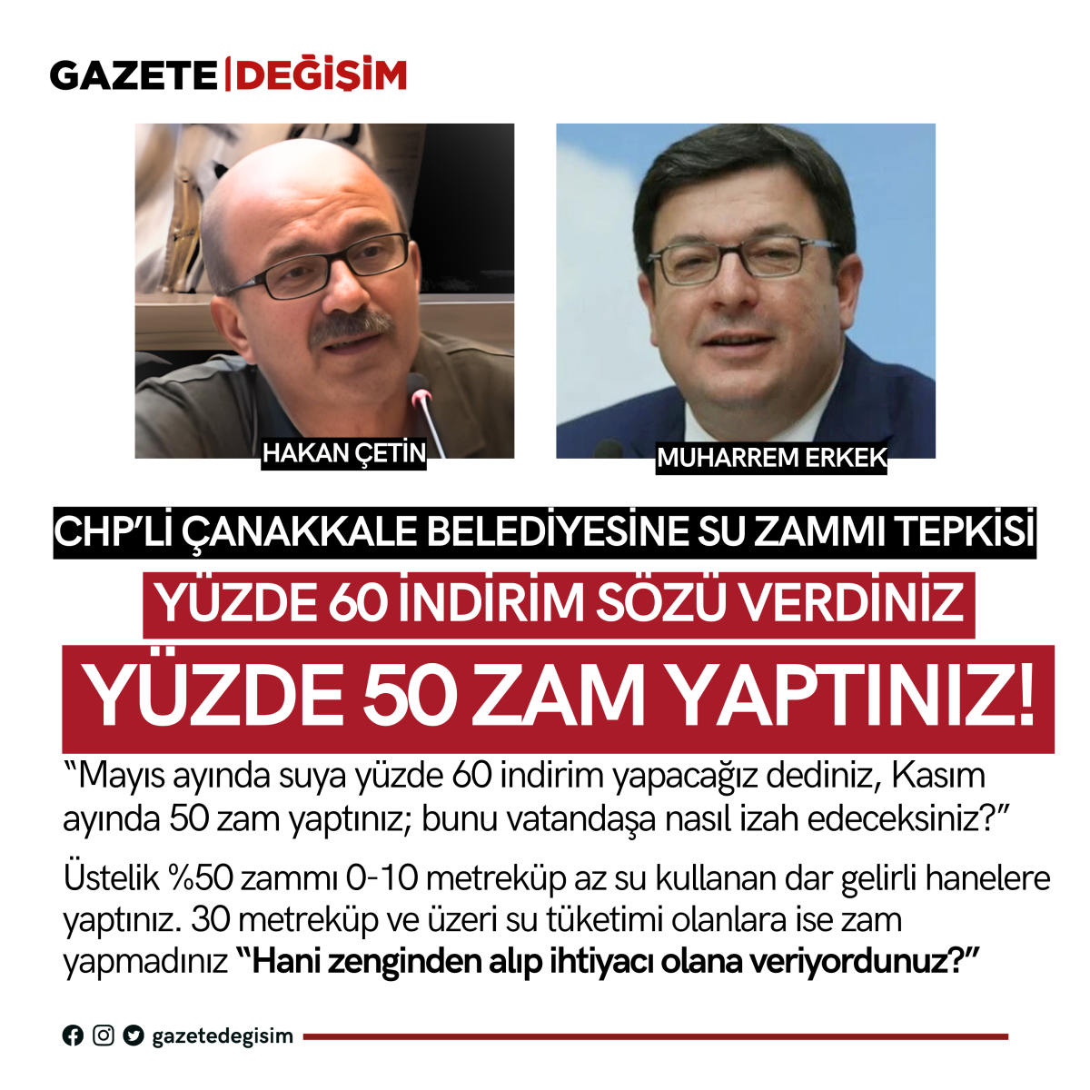 Dar Gelirlinin Kullandığı Suya Yüzde 50 Zam, Yüksek Tüketim Yapanlara Zam Yok